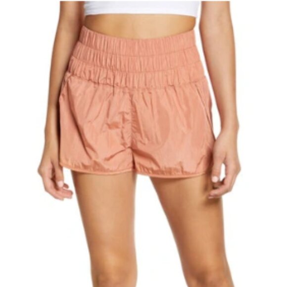 NWOT Free People Movement No Way Home Shorts in Brushed Apricot Large - Picture 1 of 7